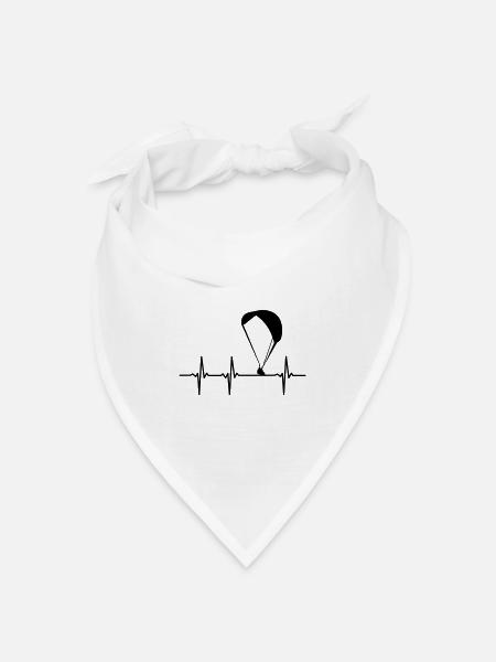 Gleitschirm EKG - Bandana Dreieckstuch - Weiß