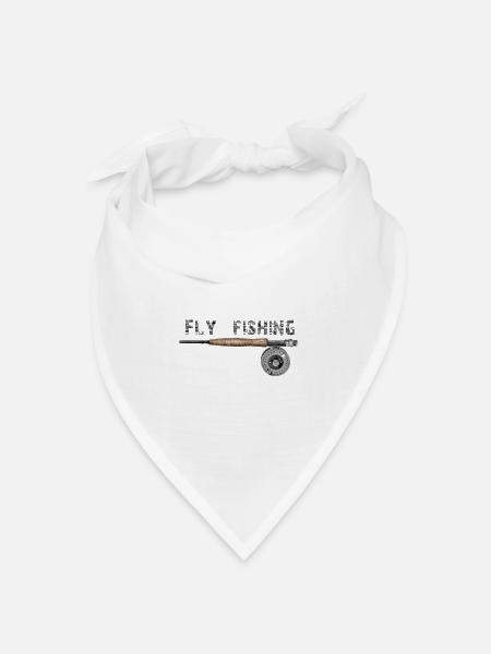 Fly fishing - Bandana Dreieckstuch - Weiß