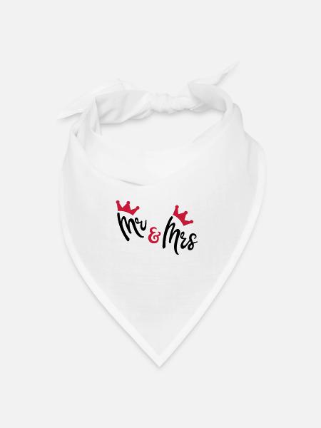 hochzeit - Bandana Dreieckstuch - Weiß