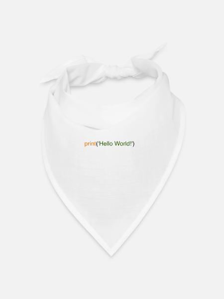 Hello World Python - Bandana Dreieckstuch - Weiß
