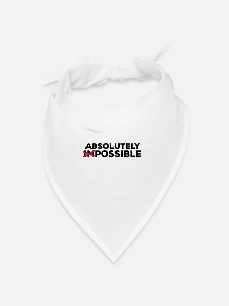 absolutely possible möglich Ausweg Lösung Optimist - Bandana Dreieckstuch - Weiß