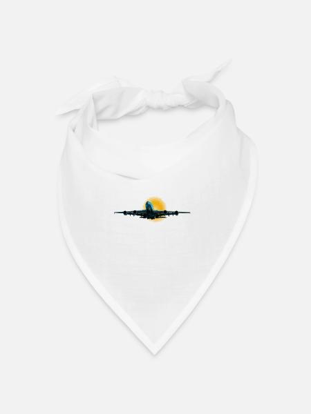 Größte Passagierflugzeug - Bandana Dreieckstuch - Weiß