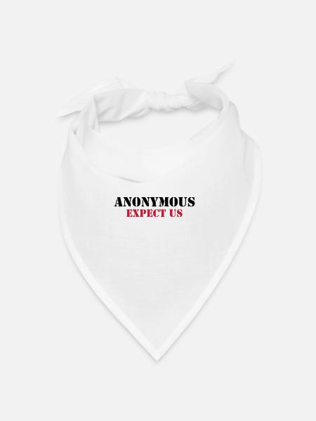 Anonymous : Expect us - Bandana Dreieckstuch - Weiß