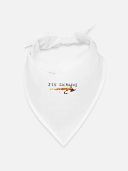 Fly fishing - Bandana Dreieckstuch - Weiß