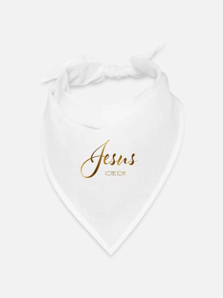 Jesus Gottes Sohn - Bandana Dreieckstuch - Weiß