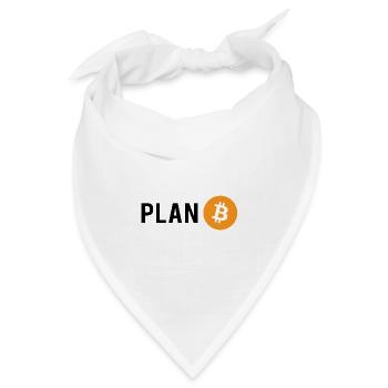 Plan B - Plan Bitcoin - Bandana Dreieckstuch - Weiß - Vorne