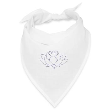 LOTUS BLAUE LILA - Bandana Dreieckstuch - Weiß - Vorne