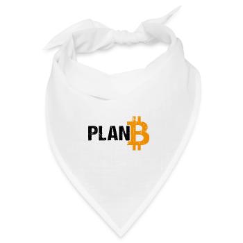 Plan B Bitcoin Krypowährung - Bandana Dreieckstuch - Weiß - Vorne