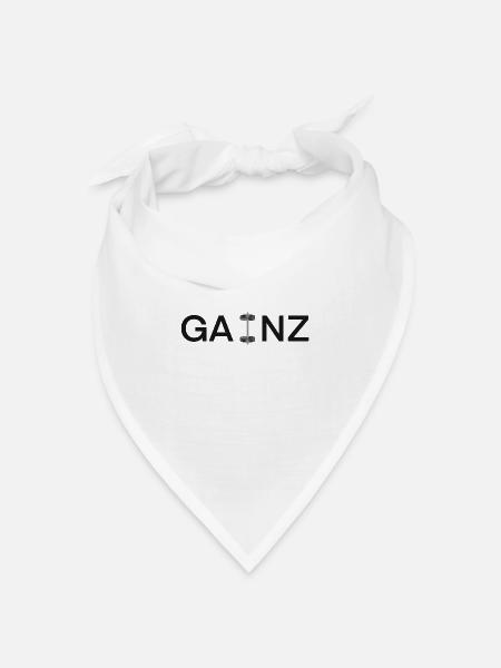 Bodybuilding gewinnen - Bandana Dreieckstuch - Weiß