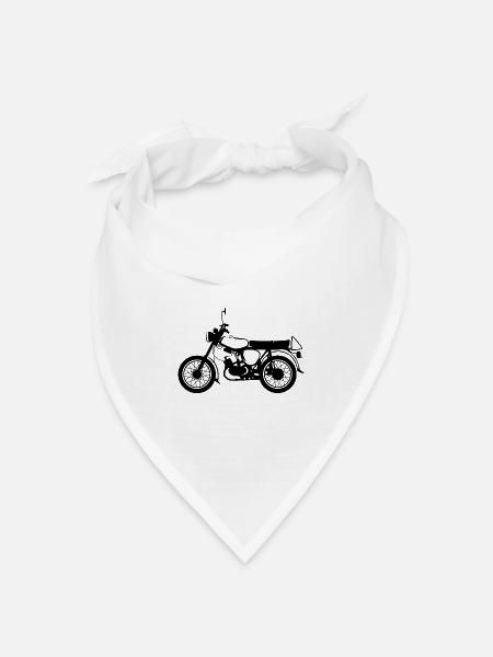 simme s50 Klassiker Moped DDR Osten Symbol icon - Bandana Dreieckstuch - Weiß