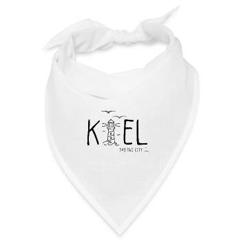 Kiel - Ostsee - Segeln - Bandana Dreieckstuch - Weiß - Vorne