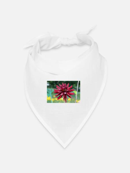 Blume rot rote Blume - Bandana Dreieckstuch - Weiß