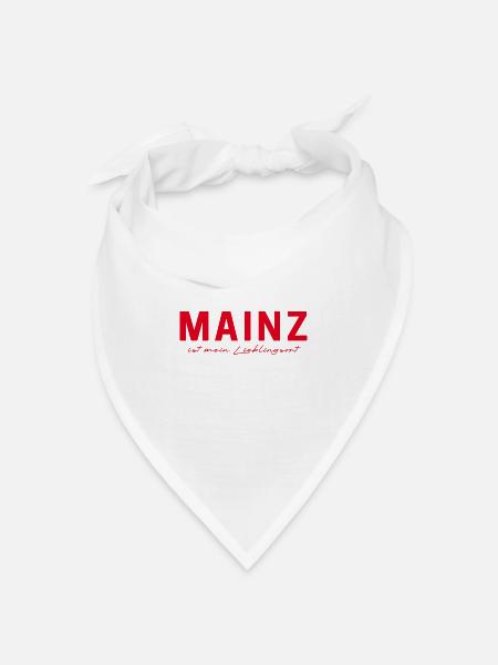Mainz T-Shirt – Perfekt für Fans - Bandana Dreieckstuch - Weiß