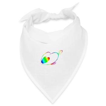 Regenbogen-Geschwindigkeitstricker - Bandana Dreieckstuch - Weiß - Vorne