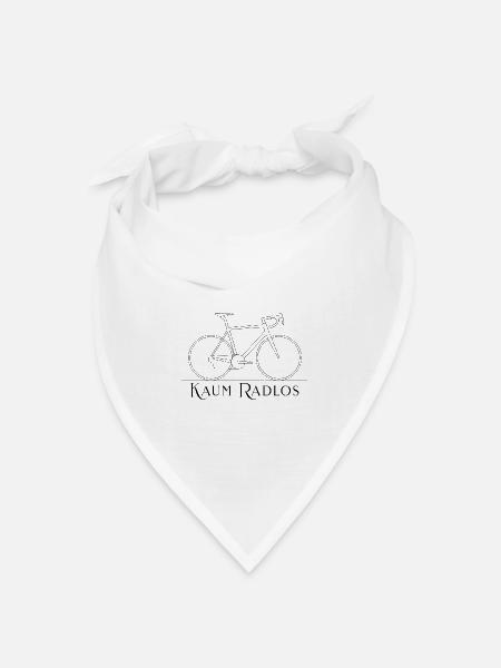 Kaum Radlos Rennrad Minimal Line Art - Bandana Dreieckstuch - Weiß