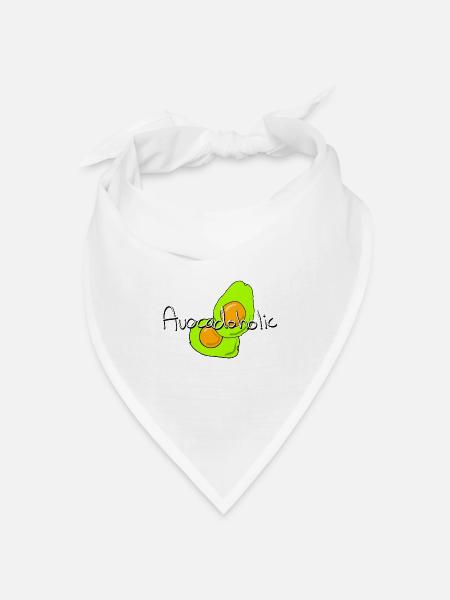 Avocadoholic - Bandana Dreieckstuch - Weiß