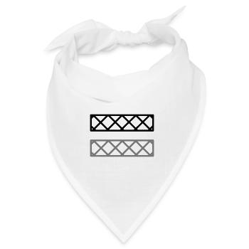 Zaun Gitter Muster Rahmen - Bandana Dreieckstuch - Weiß - Vorne