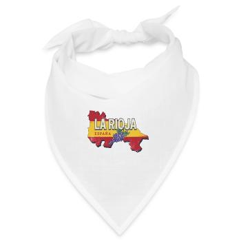 La Rioja Spanien Retro Region Reben Vintage Wein - Bandana Dreieckstuch - Weiß - Vorne