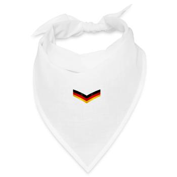 Flaggen V Kante SchwarzRotGold - Bandana Dreieckstuch - Weiß - Vorne