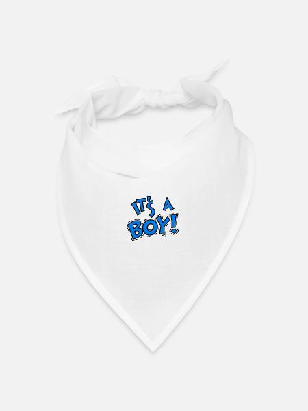 Es ist ein Junge Retro-Typografie-Design - Bandana Dreieckstuch - Weiß