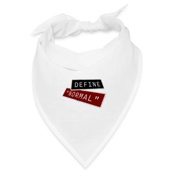 Define Normal Lustig Sarkastisch Definition Grafik - Bandana Dreieckstuch - Weiß - Vorne
