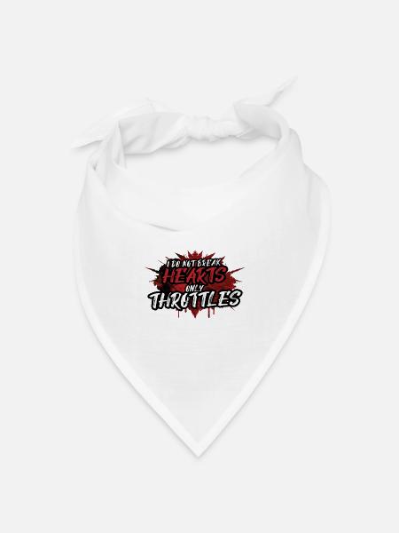 Ich breche nur Drosselregler - Bandana Dreieckstuch - Weiß
