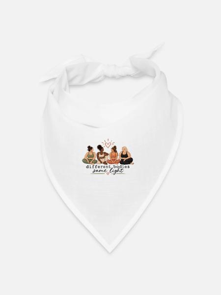Different Bodies Same Light – Body Positivity - Bandana Dreieckstuch - Weiß