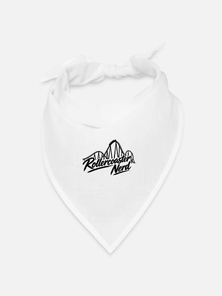 Rollercoaster Nerd - Bandana Dreieckstuch - Weiß