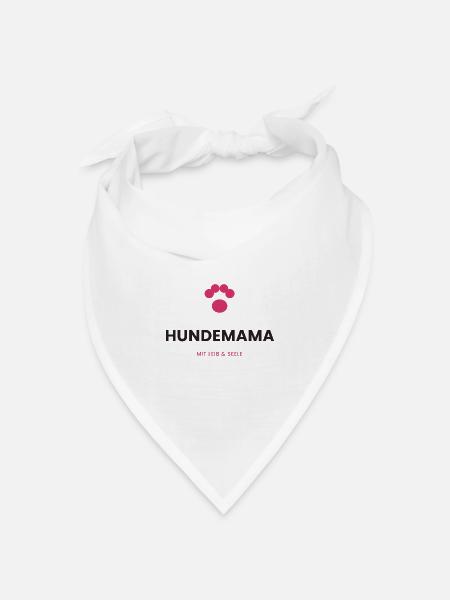 Hundemama mit Leib & Seele - Bandana Dreieckstuch - Weiß