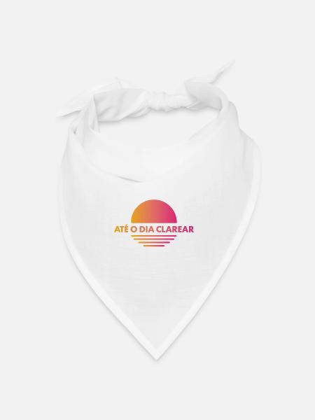 Ate o dia clarear – Forro bis zum Morgengrauen - Bandana Dreieckstuch - Weiß