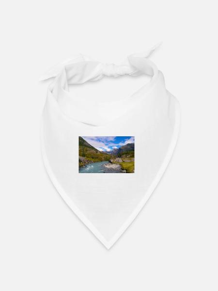 Wilde Natur Norwegens - Bandana Dreieckstuch - Weiß