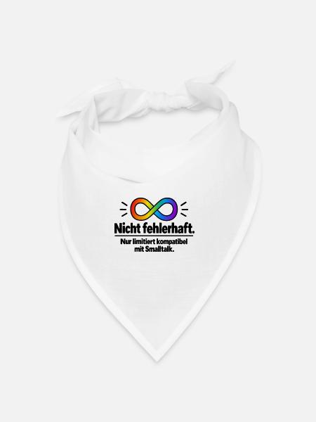 Nichtfehlerhaft Infinity Regenbogen - Bandana Dreieckstuch - Weiß