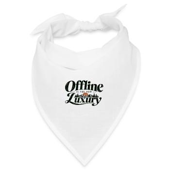 Offline Is the New Luxury – Vintage Outdoor - Bandana Dreieckstuch - Weiß - Vorne