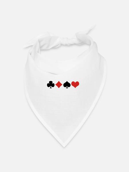 Karten 2 - Bandana Dreieckstuch - Weiß