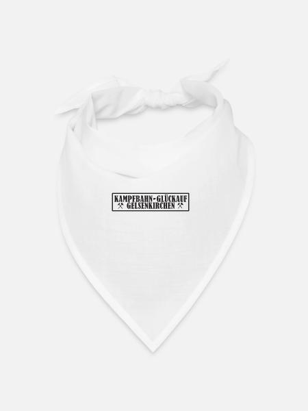 Glückauf Kampfbahn - Bandana Dreieckstuch - Weiß