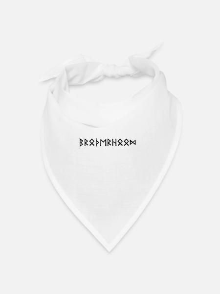 Brotherhood - Runenschriftt - Bandana Dreieckstuch - Weiß