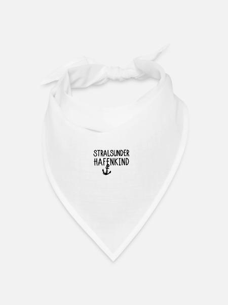 Stralsund Hafenkind - Bandana Dreieckstuch - Weiß