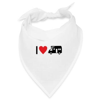 I love Camping - Bandana Dreieckstuch - Weiß - Vorne
