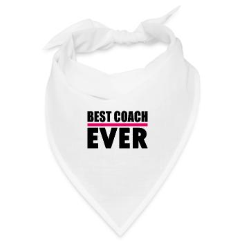 Best coach ever - Bandana Dreieckstuch - Weiß - Vorne