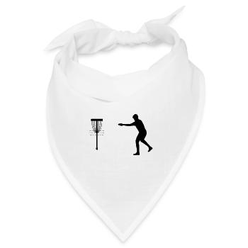 Discgolfer Bestseller Design Shirt - Bandana Dreieckstuch - Weiß - Vorne