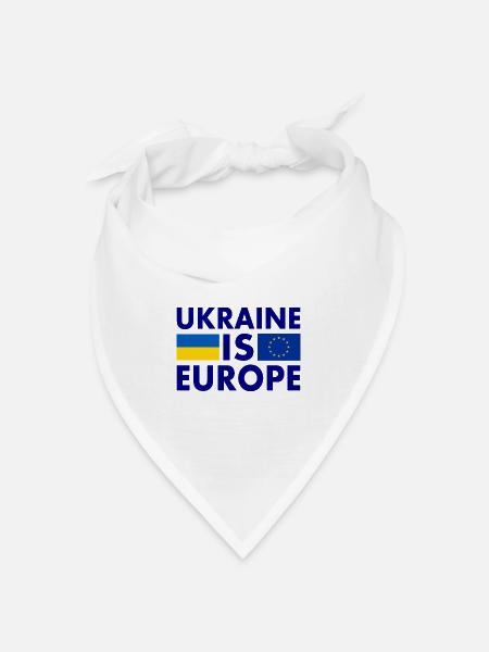 Ukraine - Bandana Dreieckstuch - Weiß