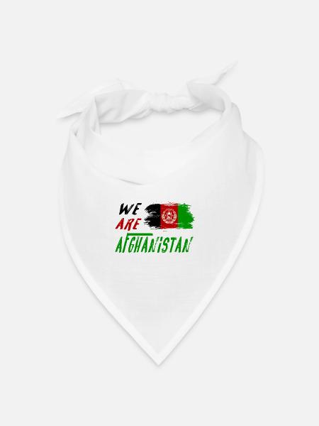 Wir sind Afghanistan - Bandana Dreieckstuch - Weiß