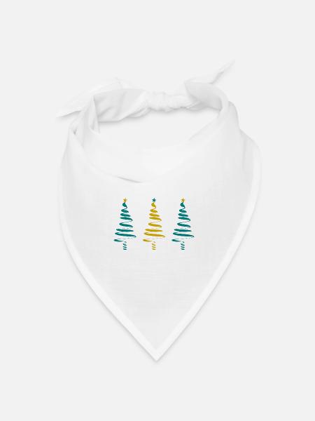 WEIHNACHTEN. FROHE WEIHNACHTEN. FROHE WEIHNACHTEN. NEUJAHR - Bandana Dreieckstuch - Weiß