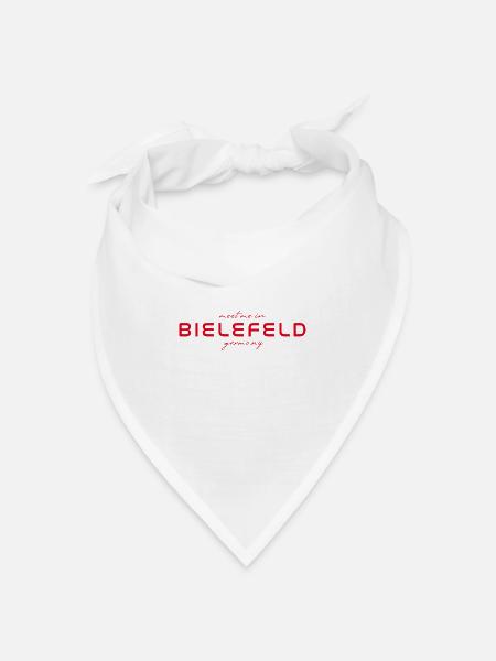 Bielefeld T-Shirt – Stadt & Mythos Design - Bandana Dreieckstuch - Weiß