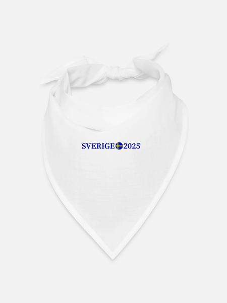 Schweden 2025 Sverige - Bandana Dreieckstuch - Weiß