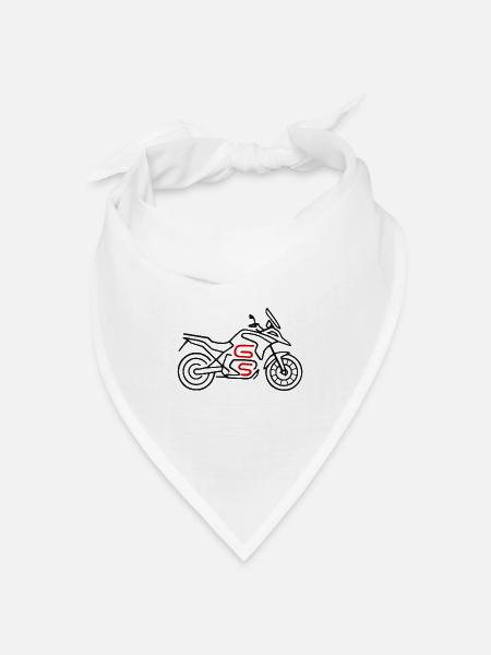 Motorrad GS schwarz rot - Bandana Dreieckstuch - Weiß