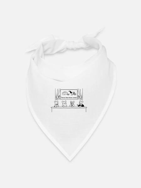 Maus Mäuse Käse Steuer senken - Bandana Dreieckstuch - Weiß