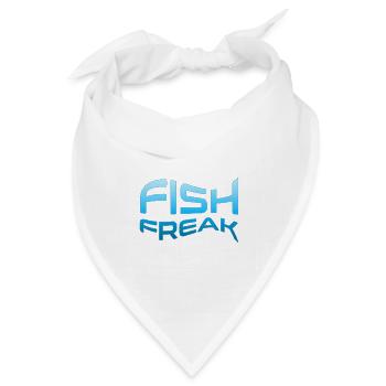 FISH FREAK Aquatische Typografie - Bandana Dreieckstuch - Weiß - Vorne