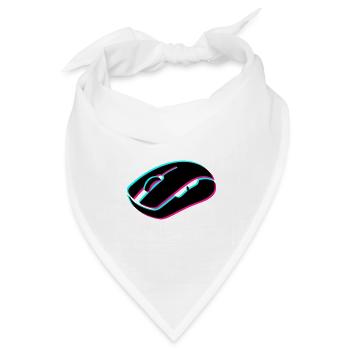 Gaming Maus Glitch Grafik - Bandana Dreieckstuch - Weiß - Vorne