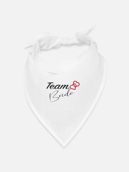 Team Bride Hearts Emblem - Bandana Dreieckstuch - Weiß